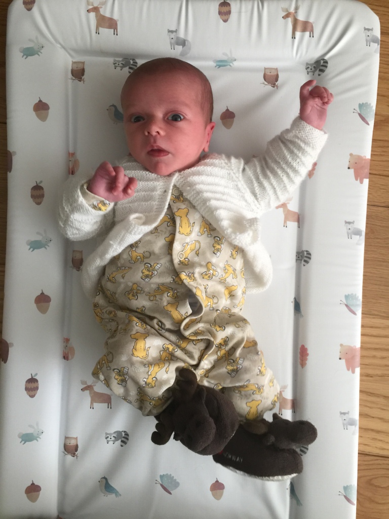 New father. Lovely 20 day old baby boy – Benjamin Collier